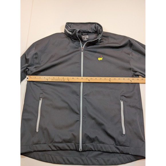Masters Tech Mens LG Black Full Zip Golf Rain Jacket Stowable Augusta - Picture 12 of 13